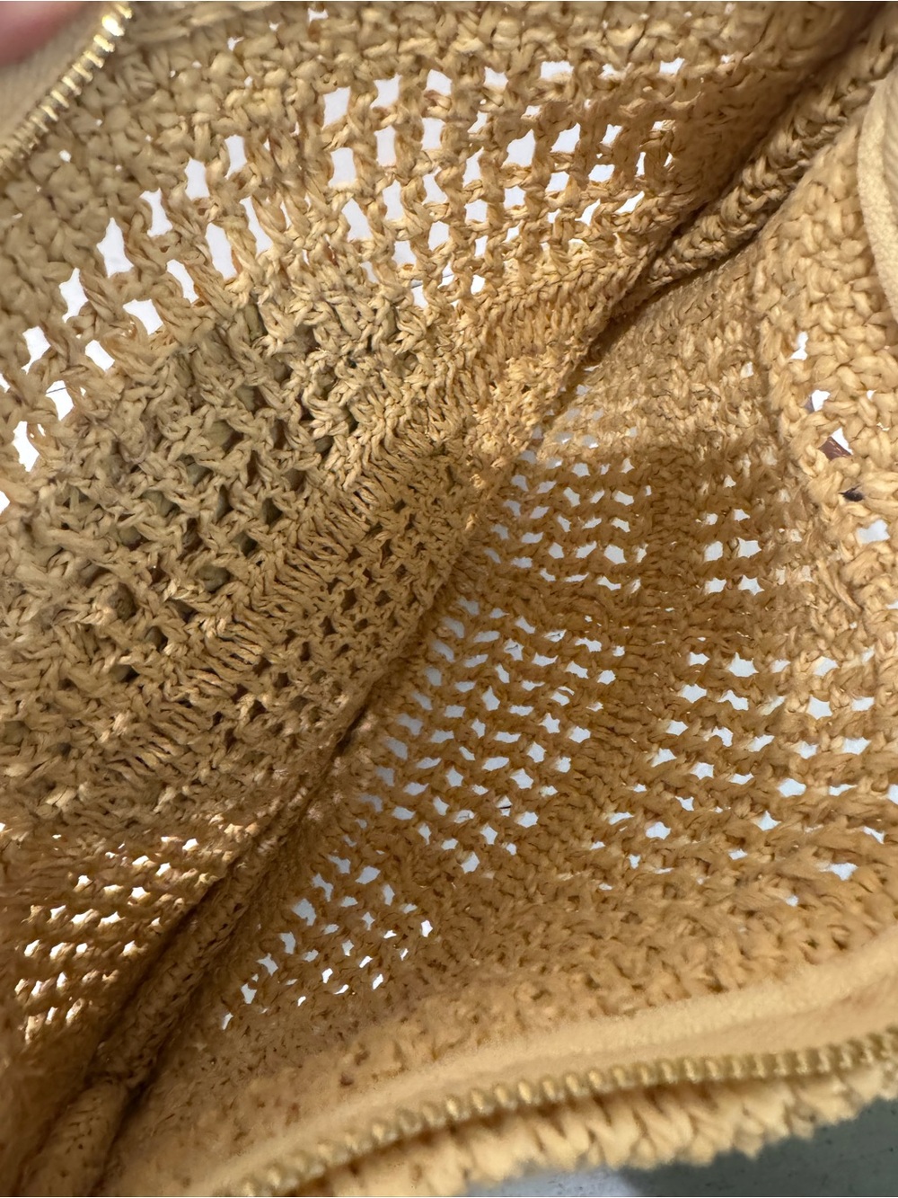 Tory Burch Ella Crochet Raffia Wristlet Clutch Natural Tan - Picture 7 of 7